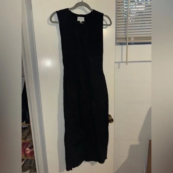 La Ligne Shirred black cotton-twill midi dress - Picture 4 of 4